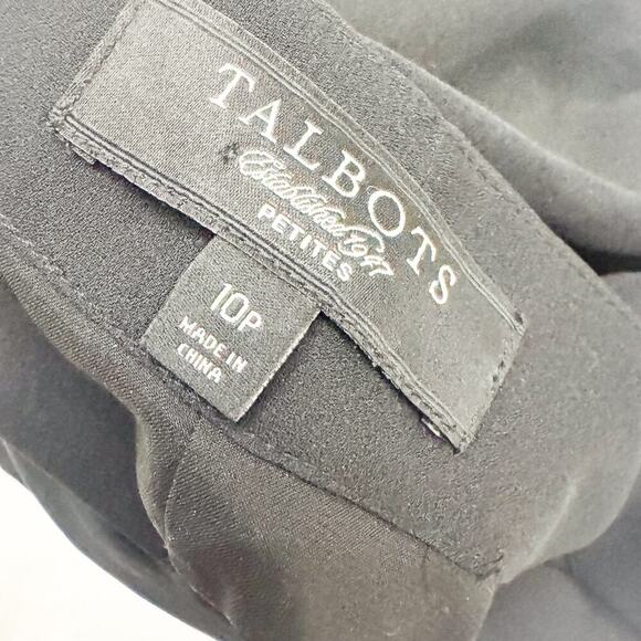 Talbots Petite Silk Black Flower Adorned Pencil Skirt Size 10 - Picture 5 of 6